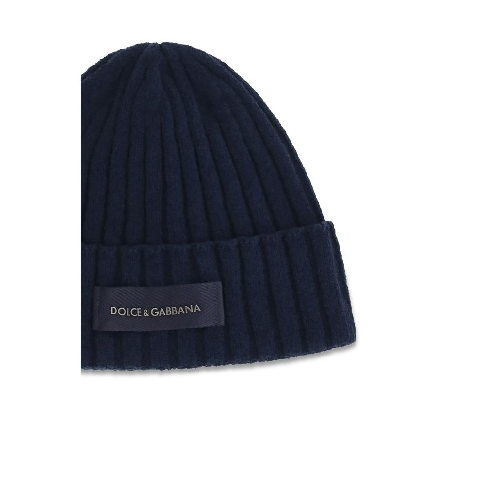 Dolce & Gabbana Blue Wool Beanie