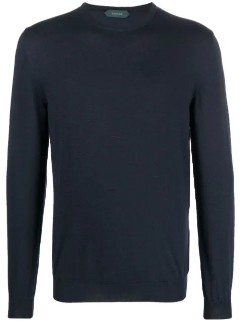 Zanone crew-neck wool-blend sweater