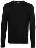 Zegna crew-neck cashmere-silk jumper