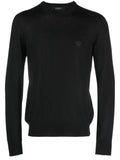 Versace embroidered wool-blend knit sweater