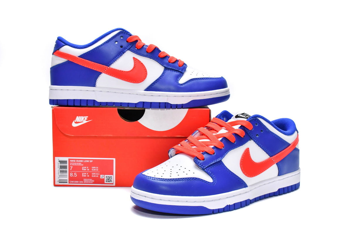 Nike Dunk Low Bright Crimson Game Royal Reps Sneaker CW1590-104