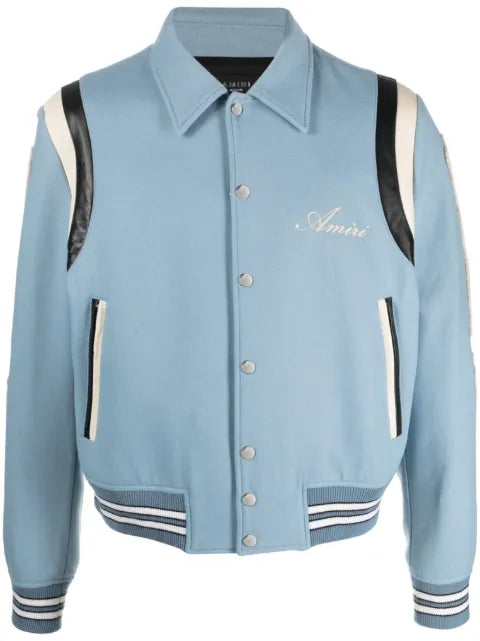 AMIRI logo-print bone-patch jacket