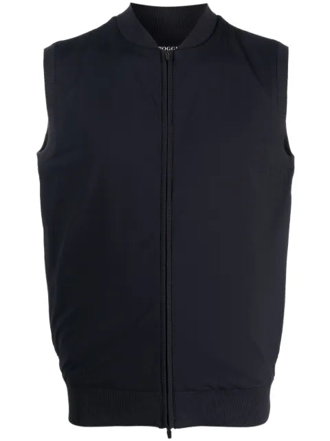 Boggi Milano zip-up stretch-jersey gilet