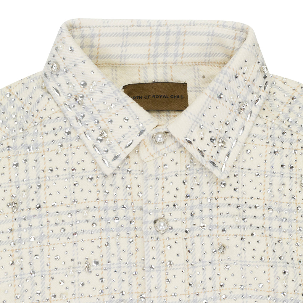 PEARL AND DIAMOND BEIGE BUTTON-DOWN SHIRT