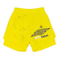 YELLOW PRO DOUBLE LAYER SHORTS