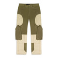TAN RAISED WINDOW (LEATHER) PANTS