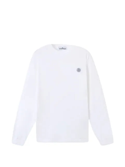 Stone Island logo-patch long-sleeve T-shirt