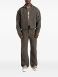 Manière De Voir Damien in brown bouclé denim jacket with back-pleat