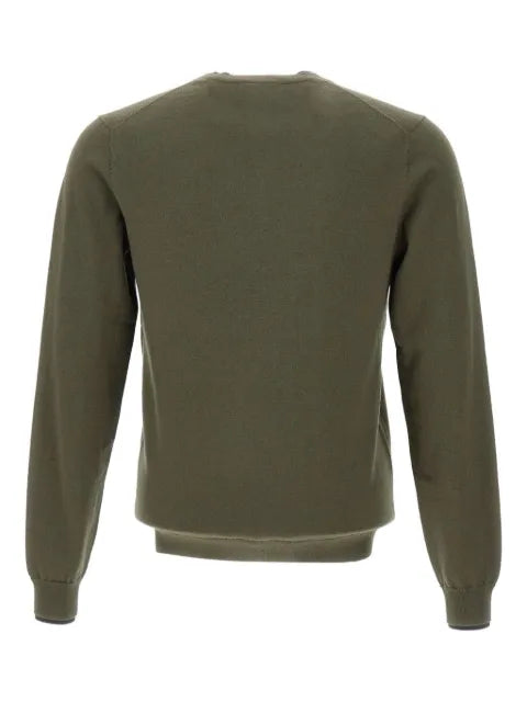 Sun68 crew-neck embroidered-logo sweater
