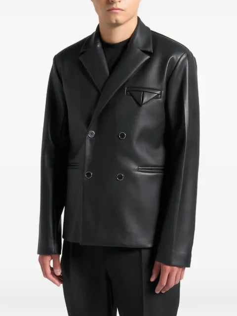 Manière De Voir Didier double breasted leather suit jacket