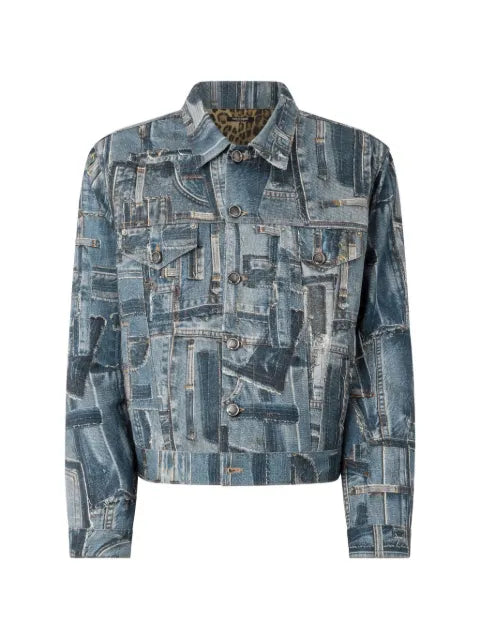 Roberto Cavalli patchwork denim jacket