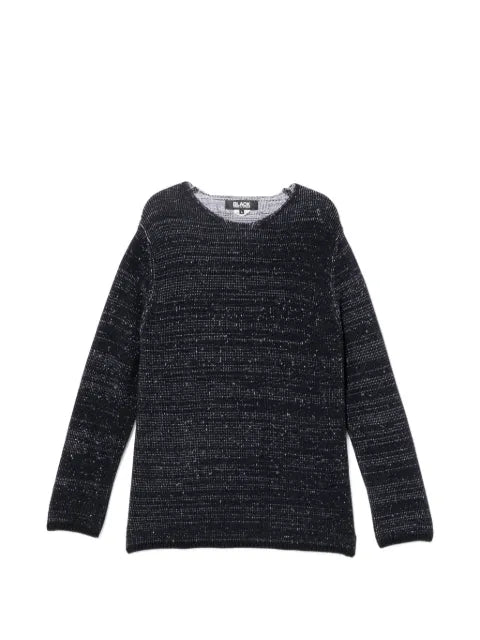 Black Comme Des Garçons speckled long-sleeve jumper
