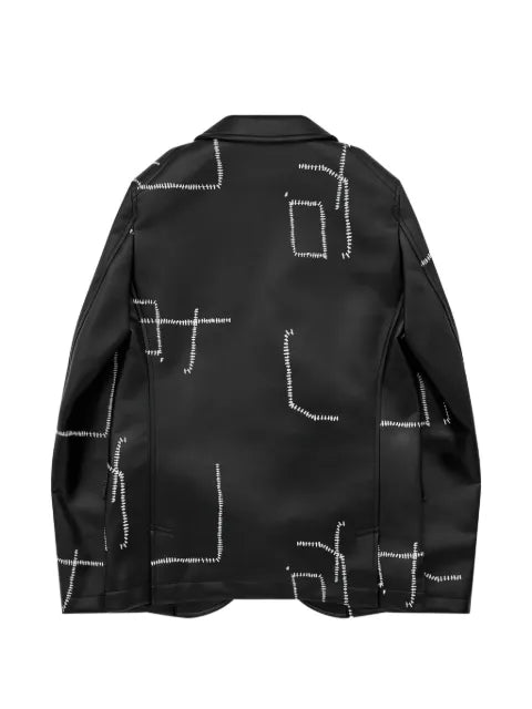Black Comme Des Garçons stitching-detail jacket