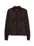 Gucci suede button-up overshirt