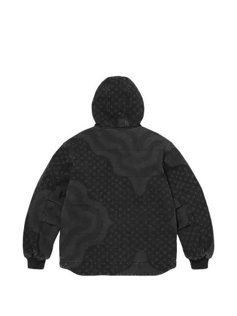 Supreme flag-quilted hooded jacket