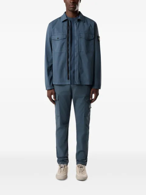 Stone Island 1200003 stretch organic cotton twill overshirt