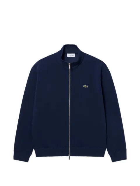 Lacoste logo-patch zip-up sweatshirt