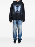 Versace Jeans Couture Cabinet De Curiosité butterfly-print hoodie