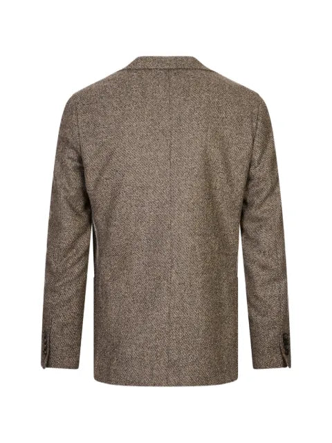 Canali textured-finish single-breasted blazer