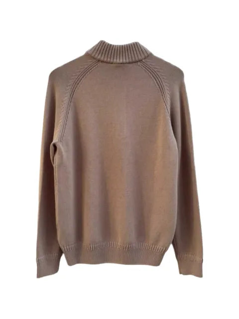 DIKTAT button-up funnel-neck sweater