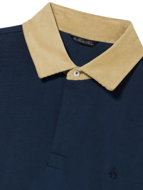 Brooks Brothers color-block corduroy-collar sweatshirt
