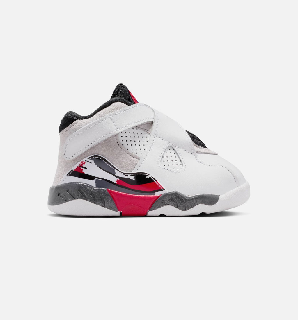 Air Jordan 8 Retro White and True Red – Infant & Toddler Lifestyle Shoe | White/Black/True Red