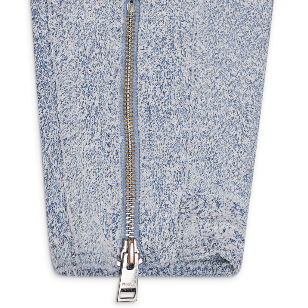 Light Indigo Cropped Textured Pearl Jacket
