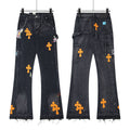 Chrome Hearts Gallery Dept Cross Patch Flare Denim Jeans 8176