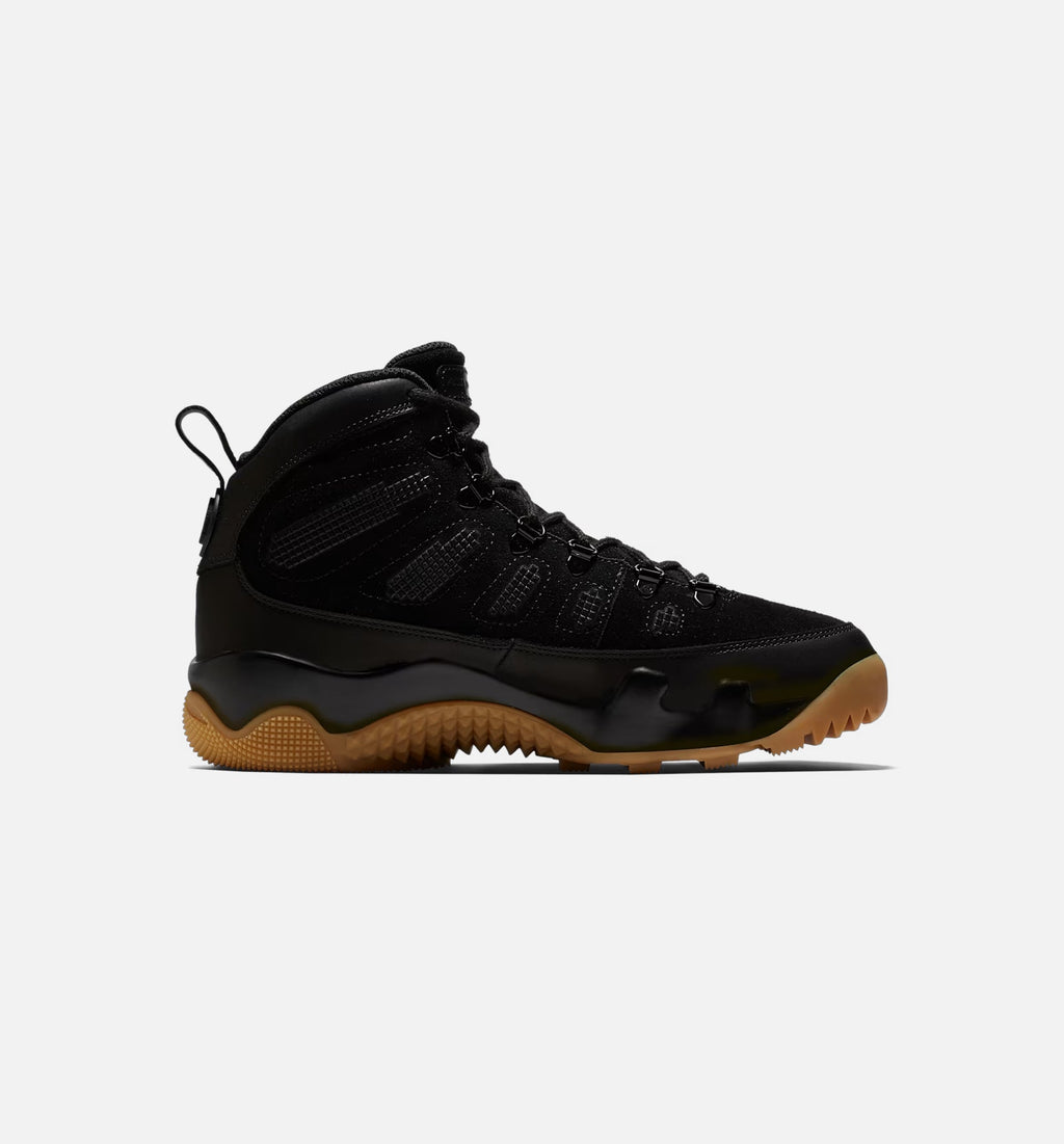 Air Jordan 9 Retro Boot Men's Lifestyle Boot - Black/Black/Gum Light Brown