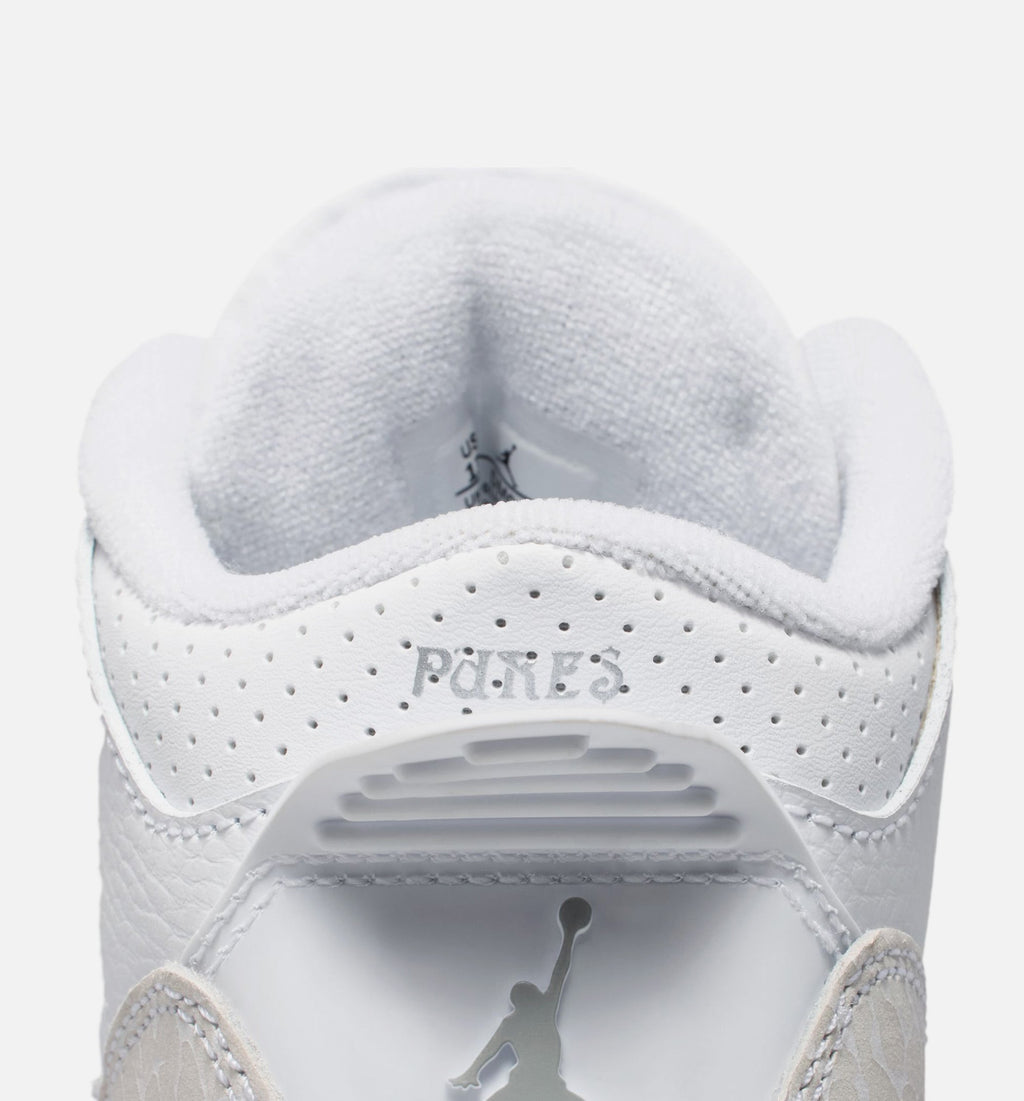Air Jordan 3 Retro 'White and Silver' Preschool - White/Metallic Silver