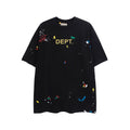 Gallery Dept T Shirts Splashed Ink Printing Loose Short Sleeve Base Lining