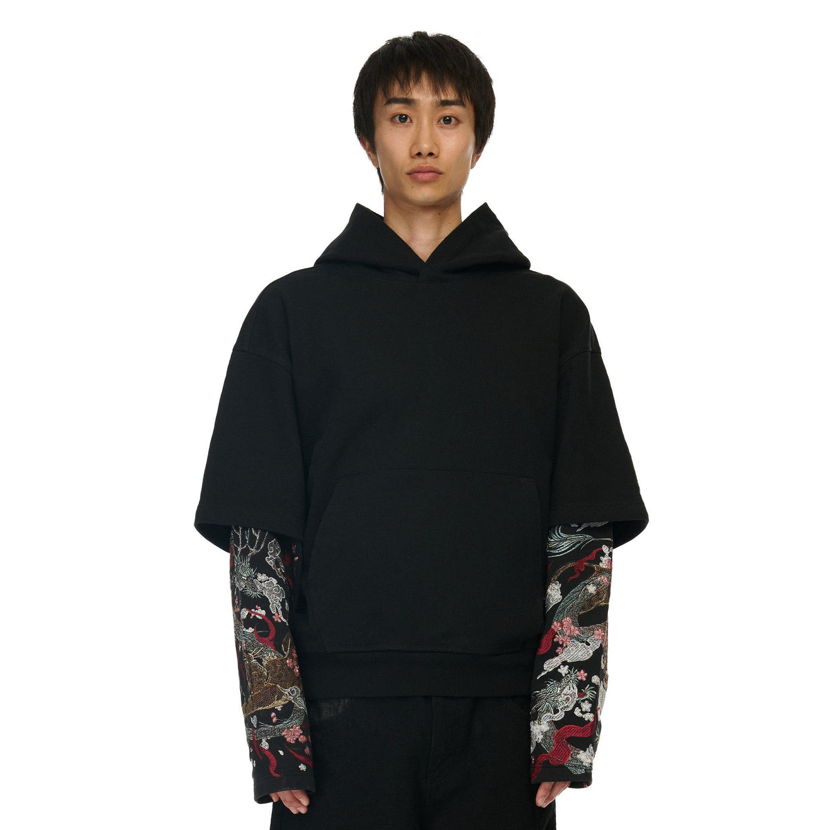"yakuza" double sleeve Hoodie
