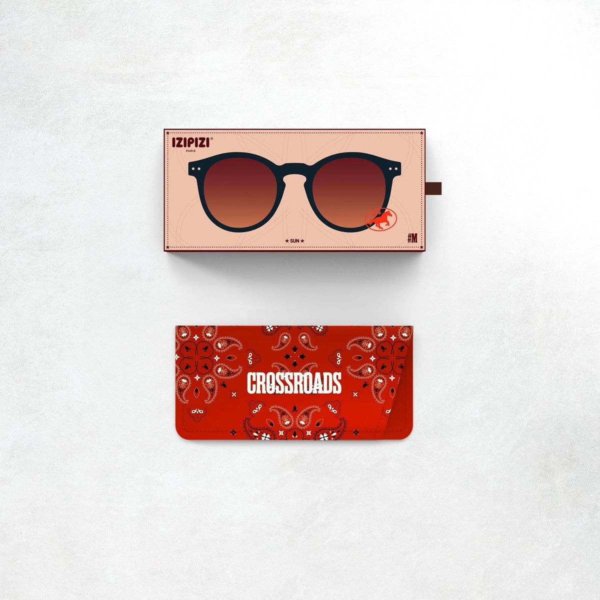 Izipizi Sun Glasses #M: Black Road Brown Shading Lenses
