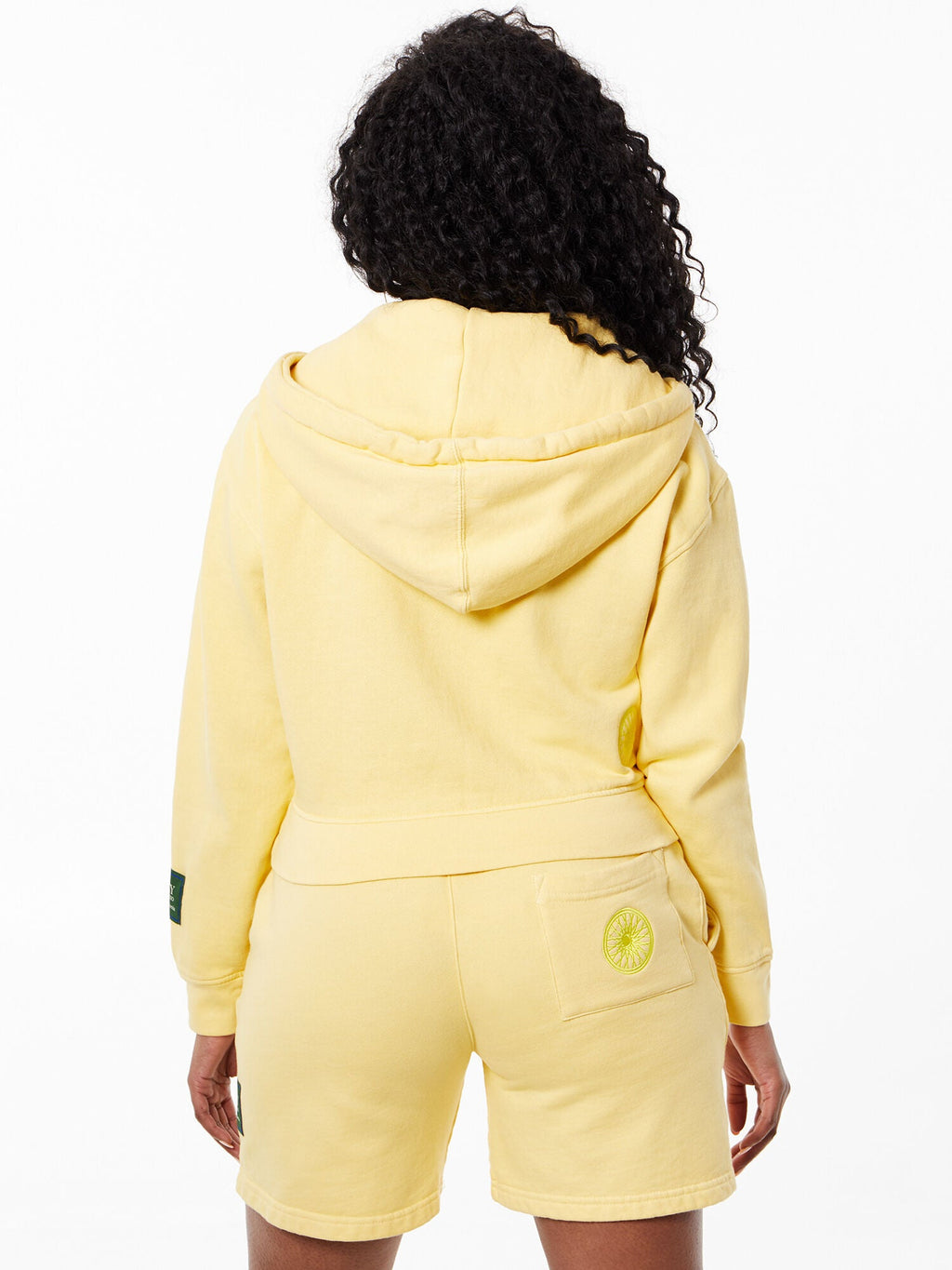 HALF ZIP CROP HOODIE