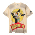 Rough Play Rabbit Graphic Distressed T-Shirt