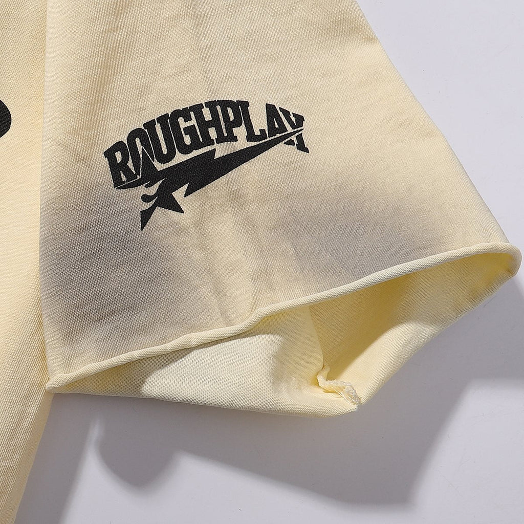 Rough Play Rabbit Graphic Distressed T-Shirt