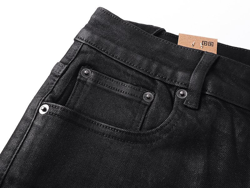 Ksubi Black Coated Slim Tapered Jeans