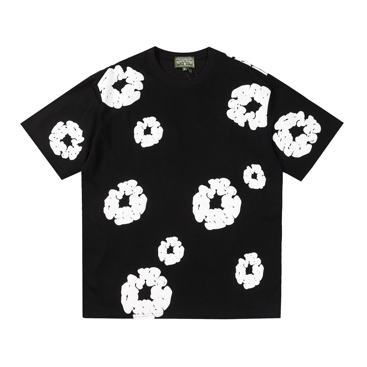 DENIM TEARS All-Over White Flower Print T-Shirt