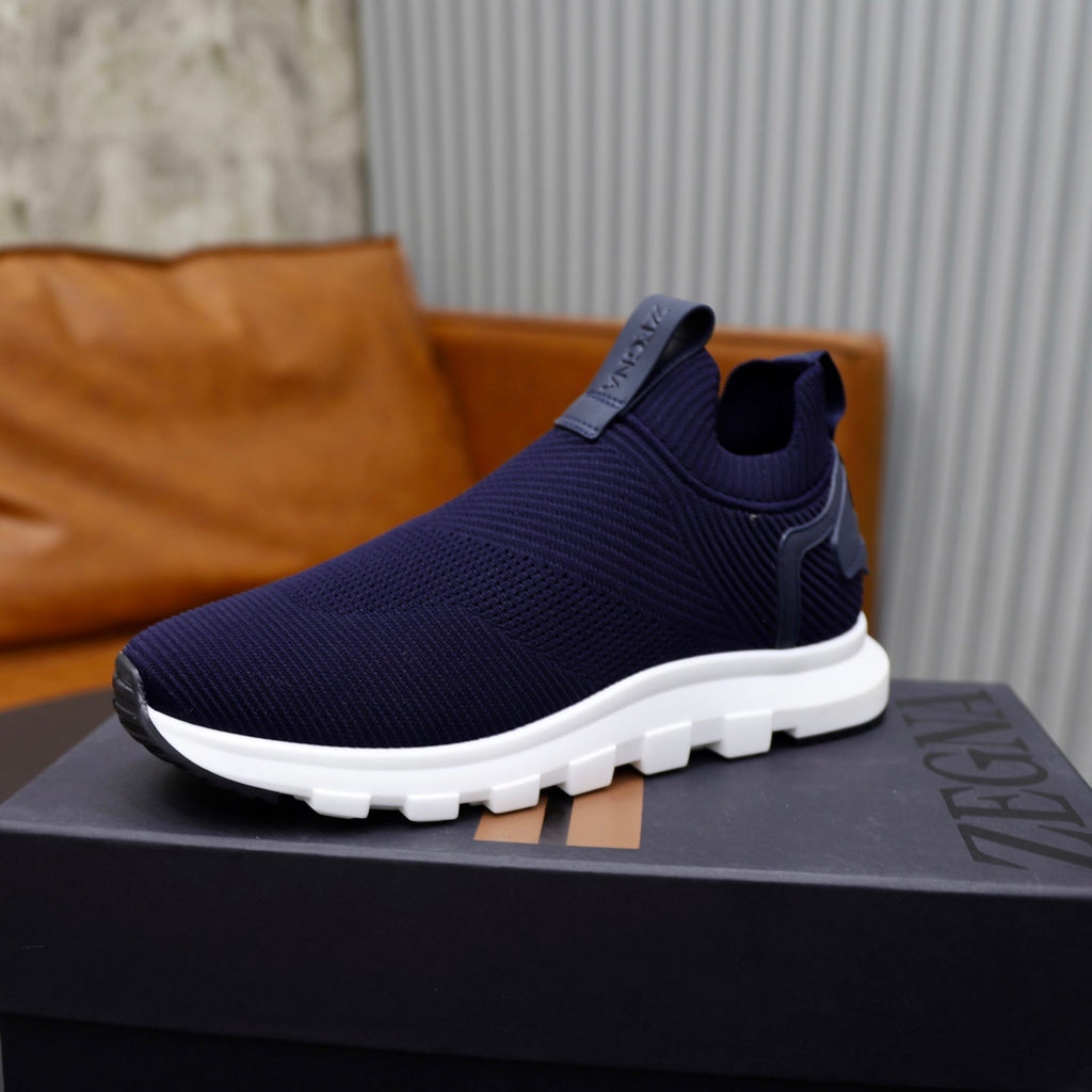 Zegna Cashmere Flyknit Sneakers