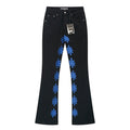 LOSTSHDWS Floral Applique Flared Jeans