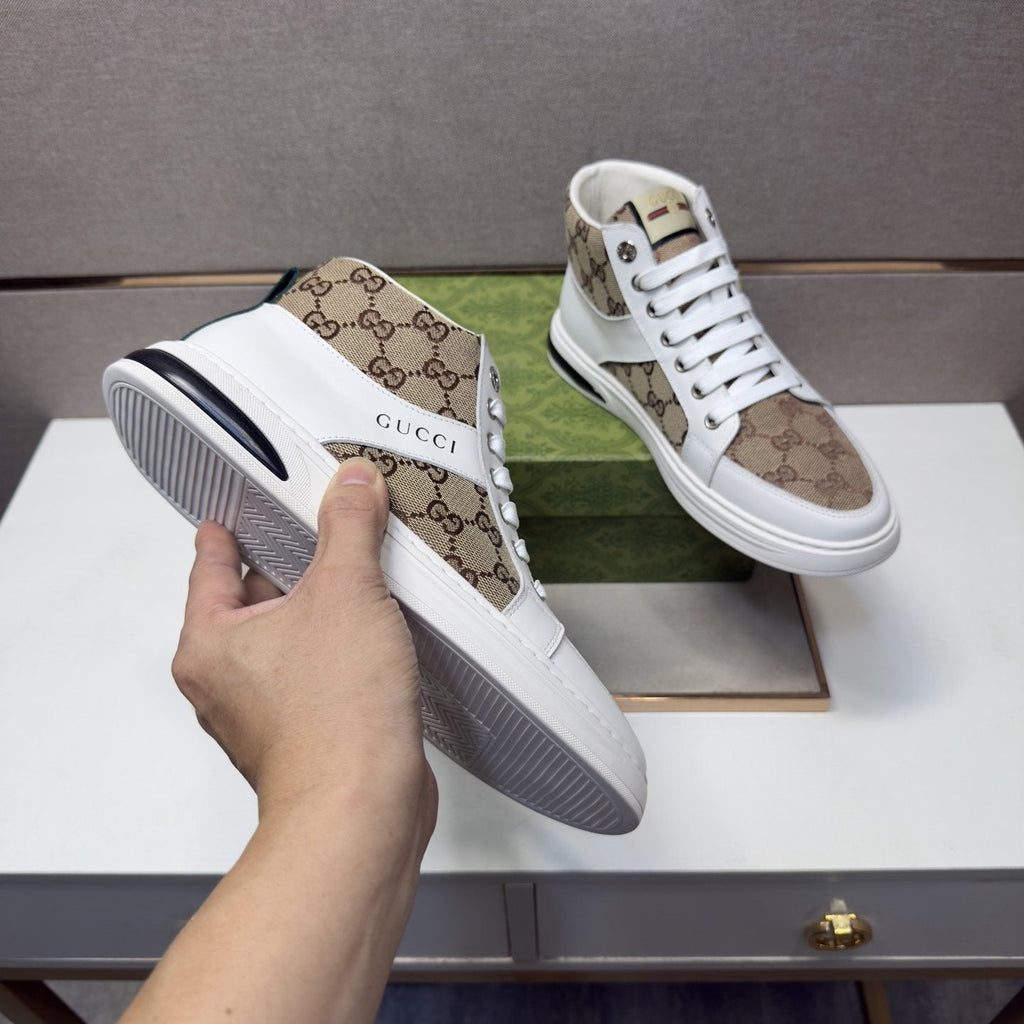 Gucci Men's Patterned High-Top Sneakers
