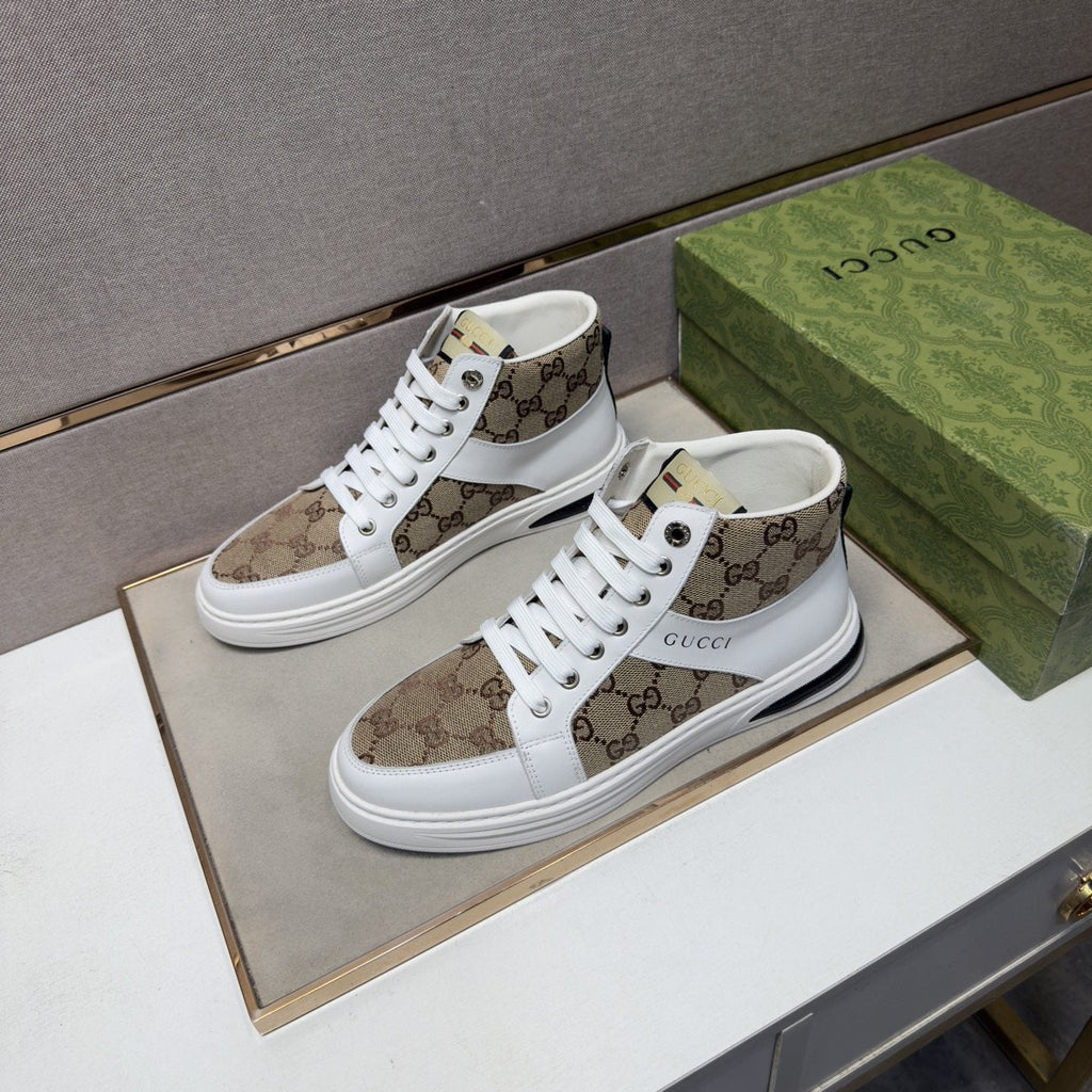Gucci Men's Patterned High-Top Sneakers