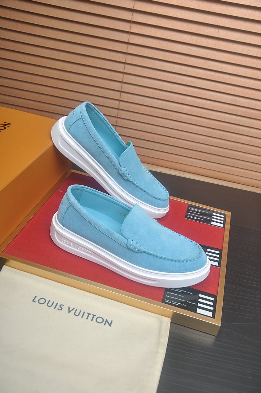 Louis Vuitton Men's Moc-Toe Slip-On Shoes