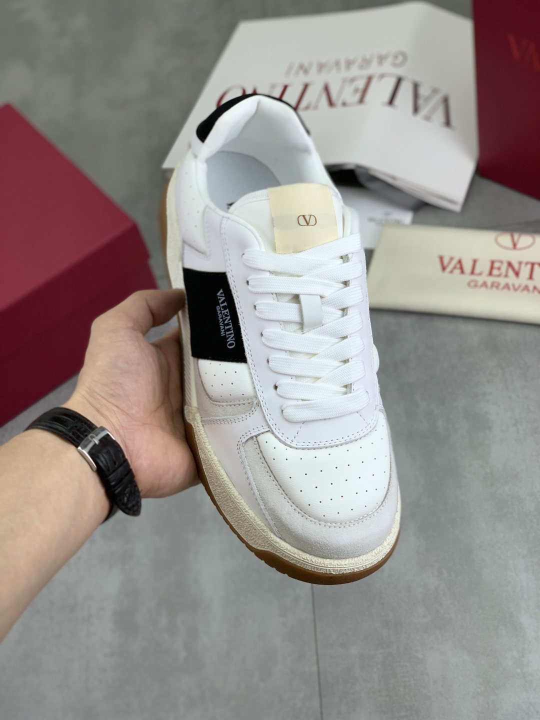 Valentino Color-Block Low-Top Sneakers
