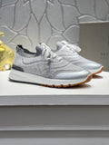 Brunello Cucinelli Knit Low-Top Sneakers - Lace-Up Closure