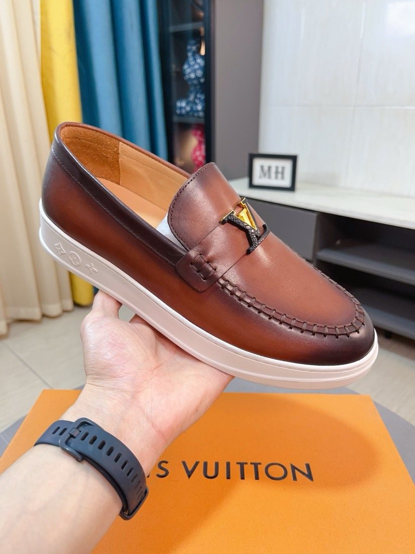 Louis Vuitton Men's Moc-Toe Buckle Loafers