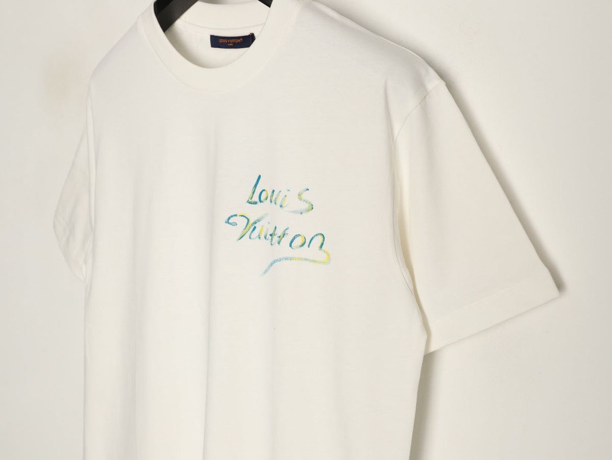 Louis Vuitton Watercolor Fireworks Graphic T-Shirt - Ivory